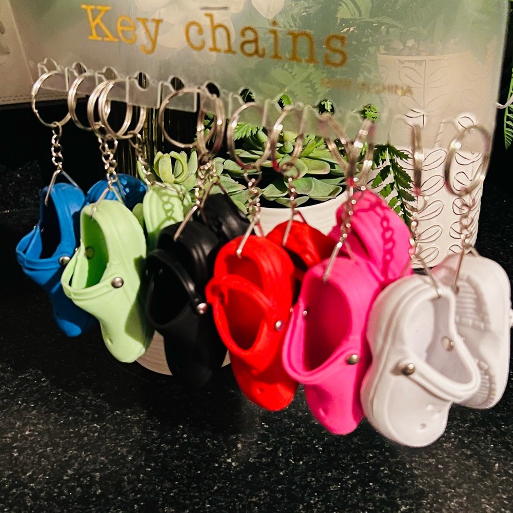 Key Chain 6PC Croc Style New - Picture 4 of 4